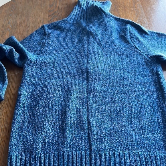 NWT St. Johns Bay shawl collar sweater 3 button V-neck closure size M blue - Picture 13 of 14
